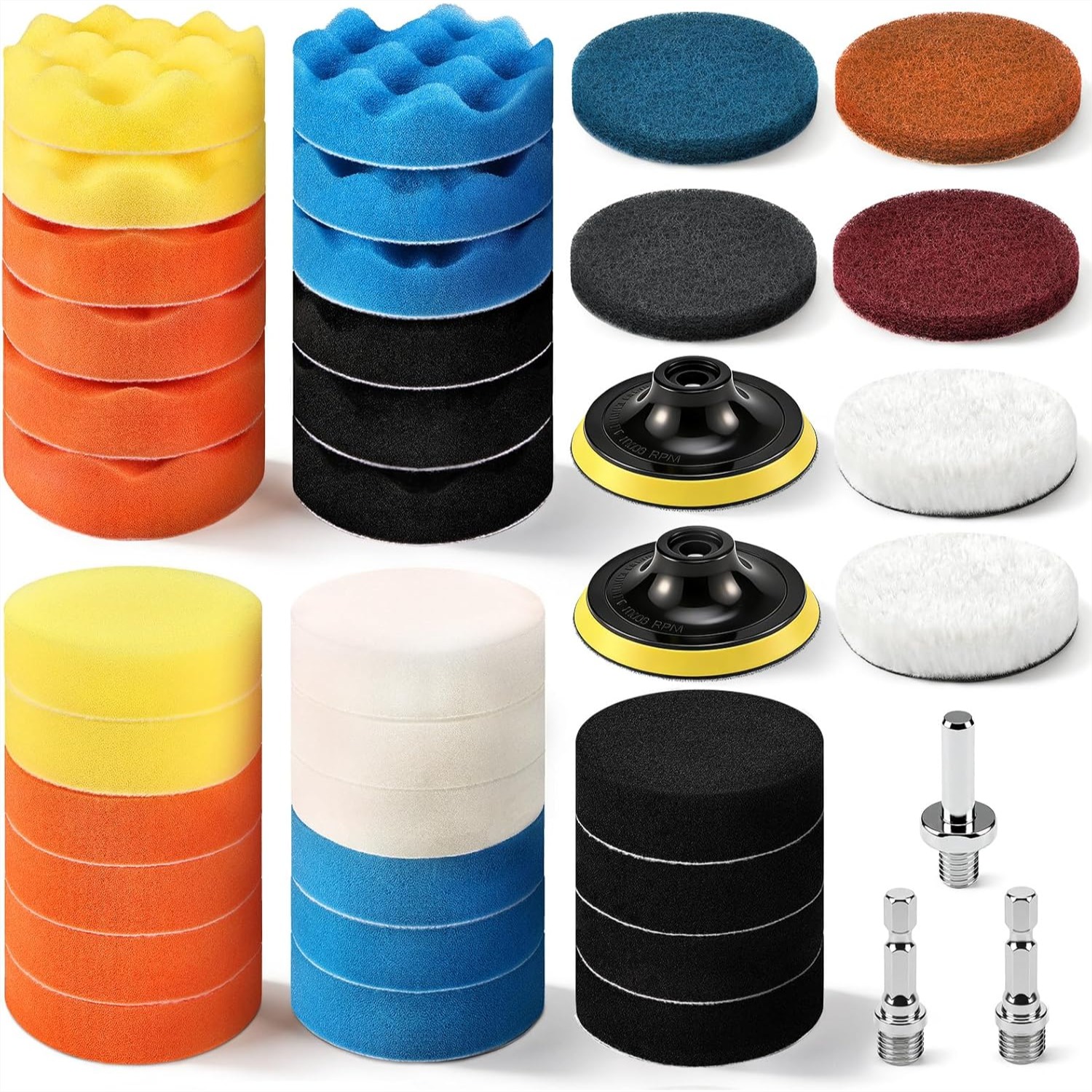 38 Pcs 3 Inch Car Polishing Pa - đánh giá và giá Polish Pad Set Buffer
