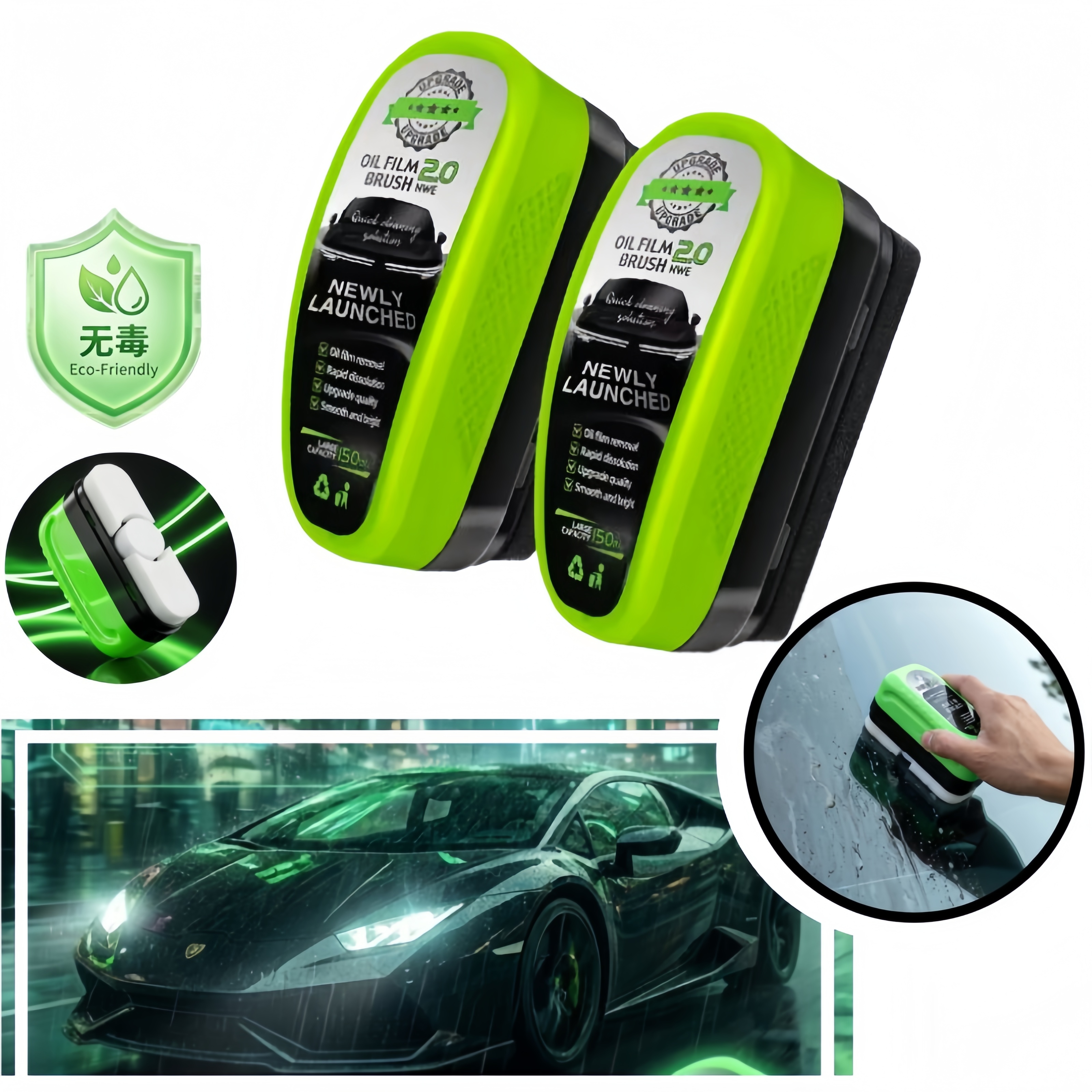 Non Toxic Car Glass Oil Film R - đánh giá và giá Car Cleaning Brush