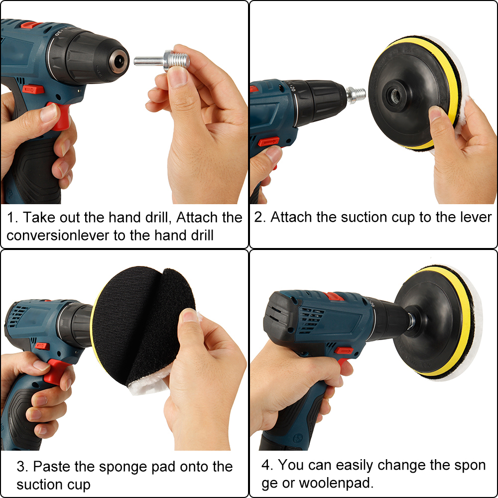 5pcs Car Polishing Pads Set 6  - đánh giá và giá Polish Pad Set Buffer