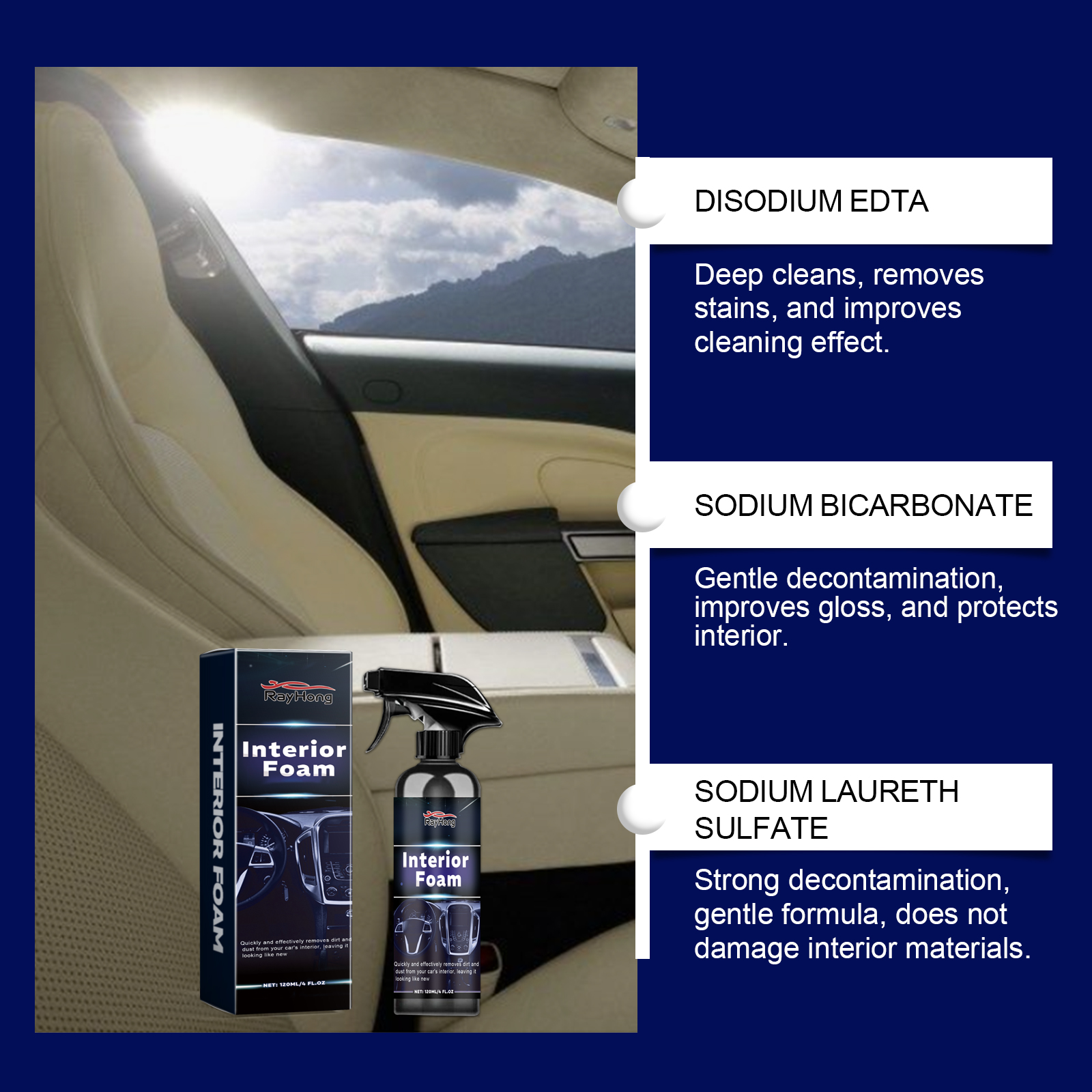 Multi-purpose Car Interior Foa - đánh giá và giá Seat Cleaner Fabric