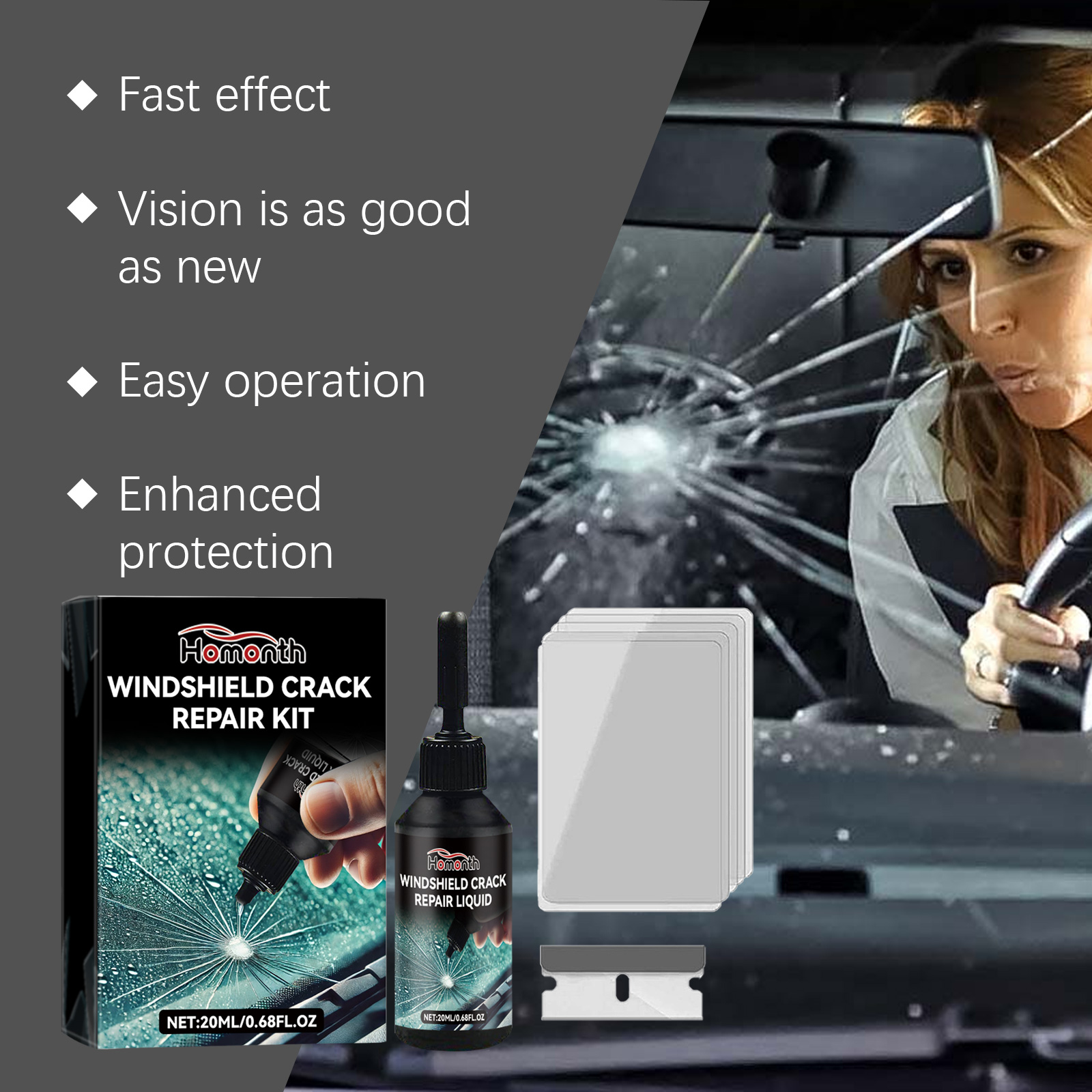 Car Glass Care Kit, Profession - đánh giá và giá Glass Cleaner Streak