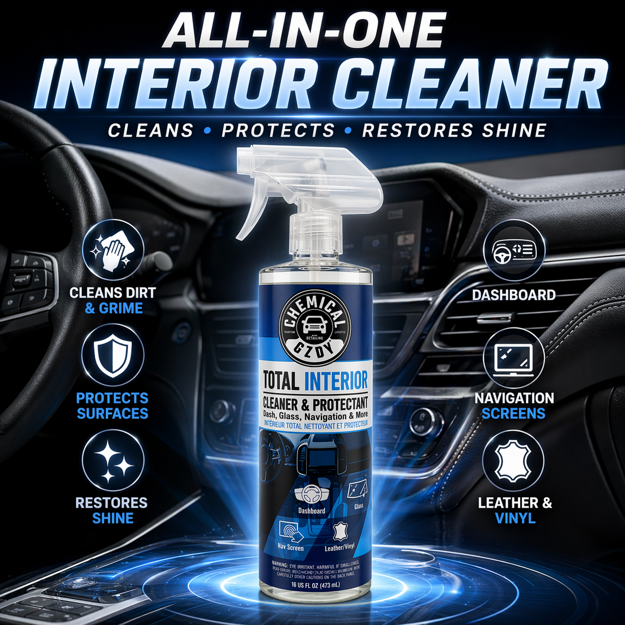 Total Interior Cleaner 473ml – - đánh giá và giá Leather Cleaner Interior