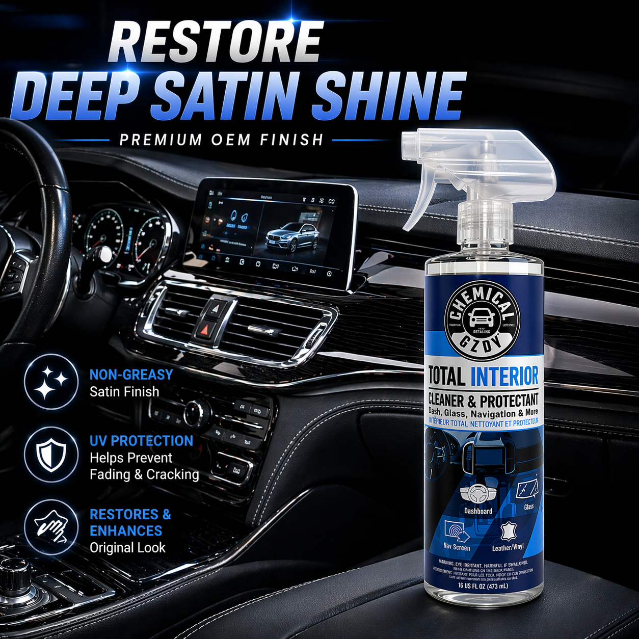 Total Interior Cleaner 473ml – - đánh giá và giá Leather Cleaner Interior