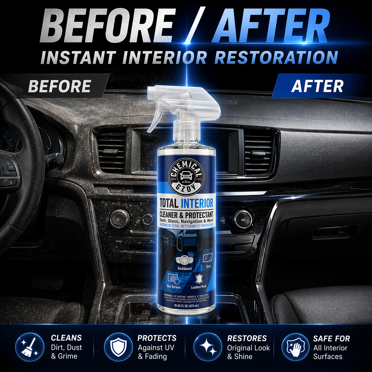 Total Interior Cleaner 473ml – - đánh giá và giá Leather Cleaner Interior