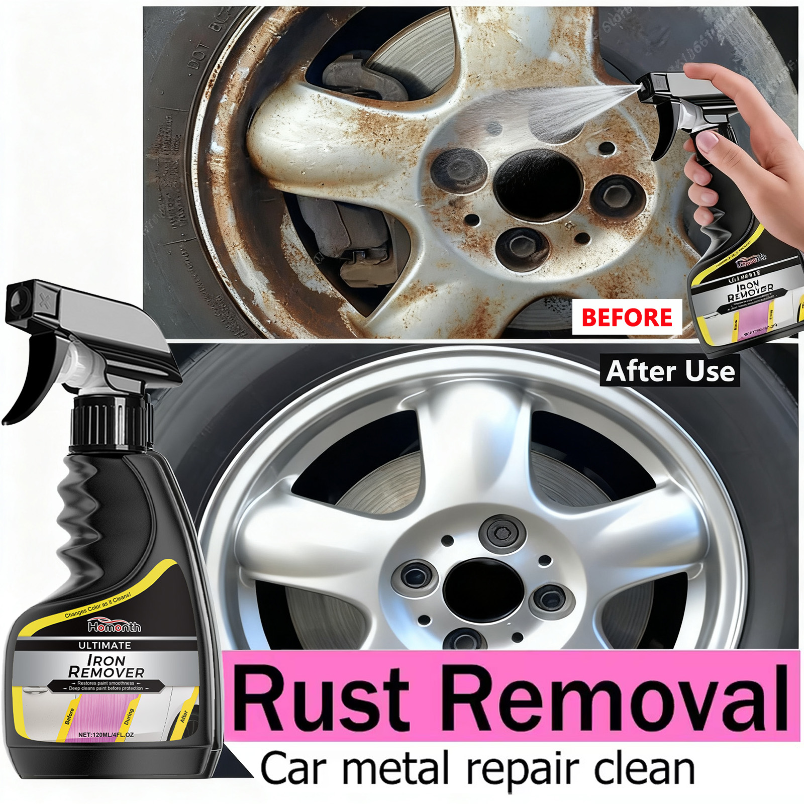 Car Wheel Cleaner Rust Remover - đánh giá và giá Wheel Cleaner Alloy