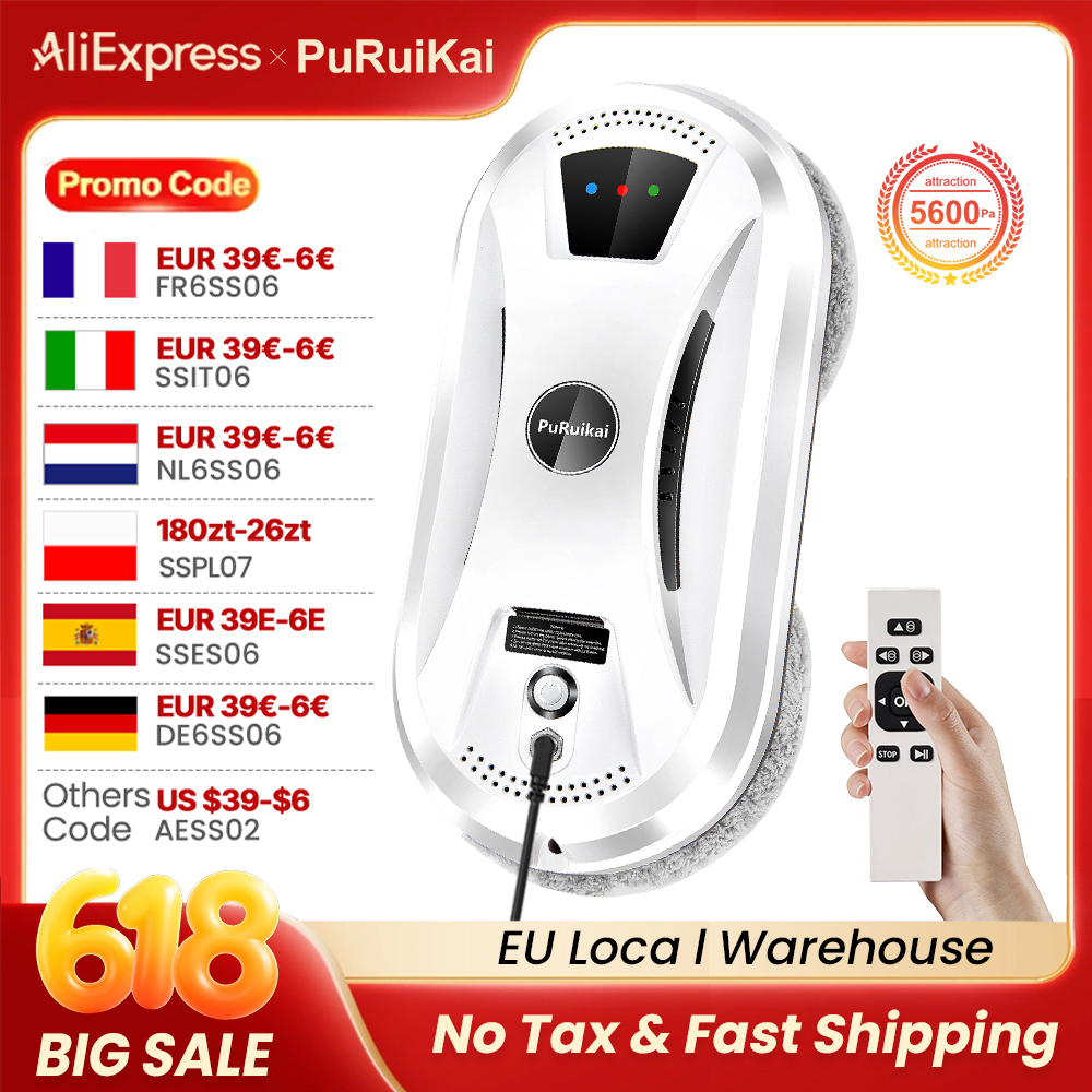 PuRuiKai AI Window Cleaning Ro - đánh giá và giá Glass Cleaner Streak