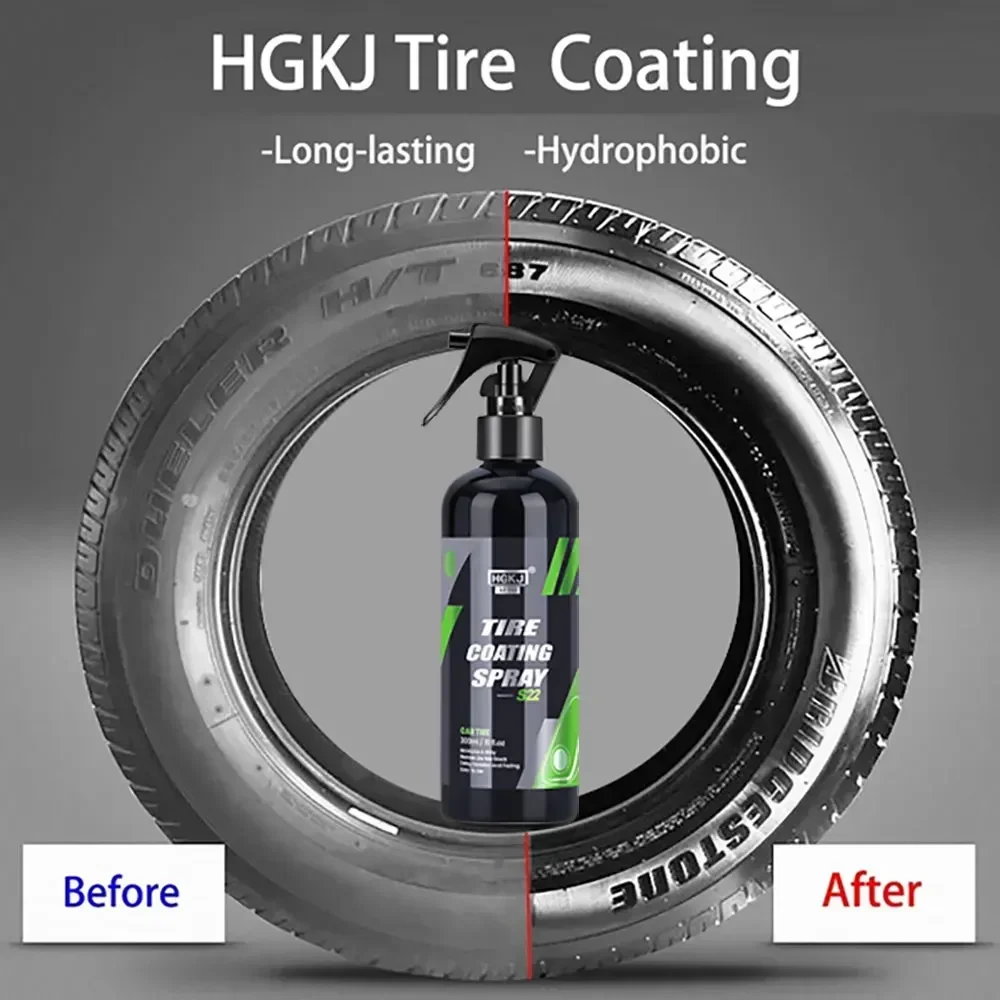 HGKJ S22 Car Tire Gloss Spray, - đánh giá và giá Tire Shine Spray Sealant